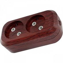 Колодка розеточная   ЭКО 2-местный, бук, SQ1806-0059 |  код. SQ1806-0059 |  TDM