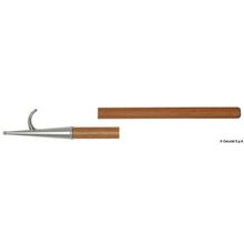 Osculati Chromed brass wood boat hook 200 cm, 34.459.11