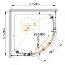 Душевой уголок Cezares Stylus-M R2 (90x90) прозрачное стекло