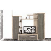 ТЭКС Гостиная Марсель 4, Дуб Эндгрейн   Ясень Анкор Темный