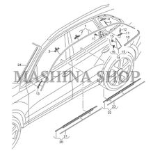 Молдинг крыши хромированый Audi Q5