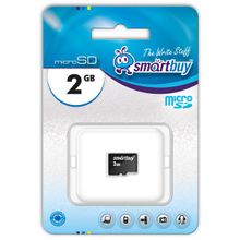 SB2GBSD-00, карта памяти microSD 2GB, без адаптера, SmartBuy