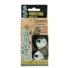 Серебристые вагинальные шарики с вибрацией ORGASM VIBRATING BALL (184)