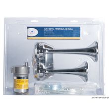 Osculati Chromed trumpet w 2 horns 24 V, 21.443.24