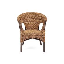 Tetchair Комплект обеденный "Mandalino" 05 21 ( 4 кресла + стол обеденный )  без подушек , walnut (грецкий орех), плетение-банановые листья