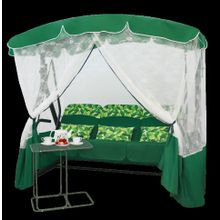 Садовые качели ВЕНЕЦИЯ + столик (зеленые)