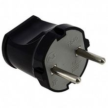 Вилка прямая   ЛОНДОН, 6А IP20, черный, AVP6-30 | код. AVP6-30 |  EKF