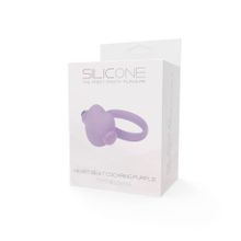 Toyz4lovers Фиолетовое эрекционное виброкольцо с сердечком HEART BEAT COCKRING SILICONE (фиолетовый)