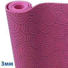 Коврик для йоги 173х61х0,3 см HKEM113-P2 (розовый с рисинком "ЗАВИТКИ")