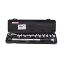 Динамометрический ключ 40-210 Нм. с набором рожковых насадок 13-30, 4673, Hans