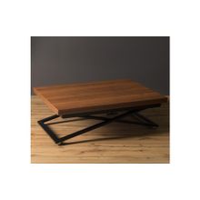 Слайн Стол трансформер Левмар Compact D44 S53 (миланский орех черные опоры)