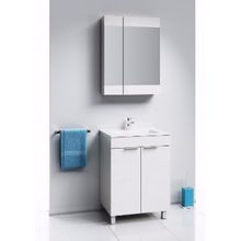 Aqwella Тумба с раковиной Бриг 60 белая, с дверцами