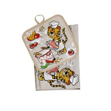 Набор подарочный с полотенцем и прихваткой "Рецепты"