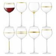 LSA International Набор из 8 бокалов для вина с золотым декором deco 525 мл арт. G1338-19-216