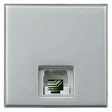 Розетка телефонная 1xRJ11 AXOLUTE, алюминий |  код. HC4258 11D |  Bticino