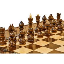 Шахматы + нарды резные "Эндшпиль 2" 60, Simonyan (as101)