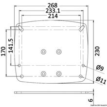 Osculati Base per Antenne Radome 1, 29.901.11