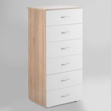 Комод №5 600х450х1250 Дуб сонома   Белый