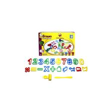 1 Toy Студио, набор теста для лепки с трафаретами «Учим цифры» 1 Toy (Ван Той)
