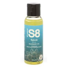 Stimul8 Массажное масло S8 Massage Oil Refresh с ароматом сливы и хлопка - 50 мл.