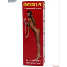 Eroticon Малиновый гелевый фаллоимитатор - 16 см.