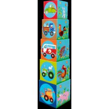 Кубики SCRATCH 6181072 Giant Stacking Tower Farm