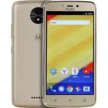 Смартфон Motorola MOTO C Plus    PA800003RU     Fine Gold (1.3GHz, 1GBRAM, 5" 1280x720, 4G+BT+WiFi+GPS, 16Gb+microSD, 8Mpx, Andr)