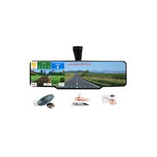 Автомобильное зеркало салона Vicam FX35, модель 2013г,  с встроенным  GPS + DVR рекордер HD 720P+радар-детектор радиолокационного обнаружения + Bluetooth  HandFree,,+ мультимедиа.