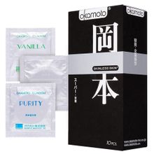 Okamoto Презервативы OKAMOTO Skinless Skin Super ассорти - 10 шт.