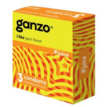 Ganzo Ароматизированные презервативы Ganzo Juice - 3 шт.