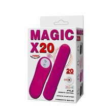 Розовая удлиненная вибропуля Magic x20 Розовый