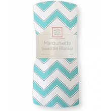 SwaddleDesigns Marquisette Chevron бирюзовая