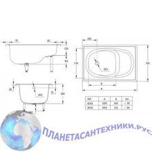 Ванна стальная BLB Europa mini сидячая 105x70 B05E