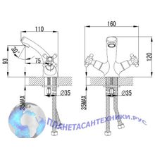 Смеситель для умывальника Milardo Victoria VICSB00M01