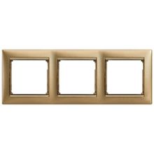 Legrand Рамка 3-постовая Legrand Valena матовое золото 770303 ID - 244917