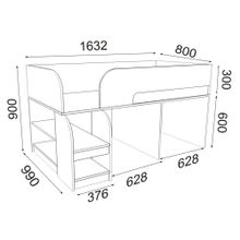 РВ Мебель Кровать-чердак ASTRA9 V5