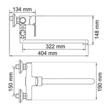 Wasserkraft Ammer 3702L хром для ванны