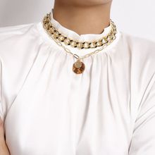 Многослойное колье под золото (арт. 81156-2)