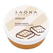 Паста для SPA шугаринга Белый шоколад средняя плотность Saona Cosmetics Aroma Line White Chocolate 200г