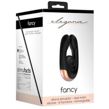  Черный клиторальный стимулятор Fancy - 9,8 см.