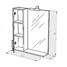 Зеркало-шкаф Triton Кристи 70 L