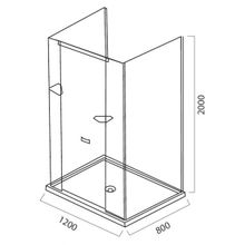 Душевой уголок Am.Pm Tender Square Wall 120 (W45G-KD3W120CT)