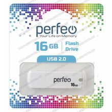 Флешка 16 Gb Perfeo PF-C05W016 White