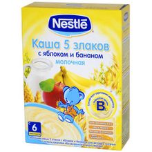 Каша Нестле (Nestle) 5 злаков с яблоком и бананом 250г с 6мес.