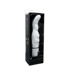 Dream Toys Белый фигурный вибратор PURRFECT SILICONE DELUXE VIBE - 15 см.