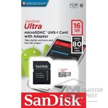 SanDisk Micro SecureDigital 16Gb  SDSQUNS-016G-GN3MA