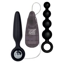 California Exotic Novelties Набор черных анальных вибраторов Booty Call Booty Vibro Kit