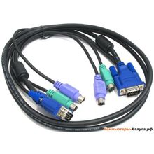 Набор кабелей D-LINK DKVM-CB5 Набор кабелей для DKVM - 2хPS 2,1xVGA, 5м