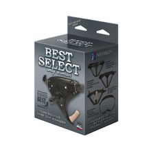 Пояс HARNESS BEST SELECT с вагинальной пробкой (черный с бежевым)