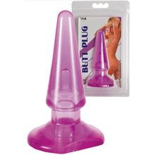 Toyfa Basic Фиолетовая анальная пробка BUTT PLUG - 9,5 см. (фиолетовый)